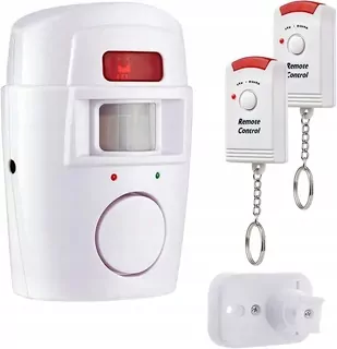 Bezdrôtový alarm s pohybovým senzorom Siréna 105dB + 2 diaľkové ovládanie pre garáž